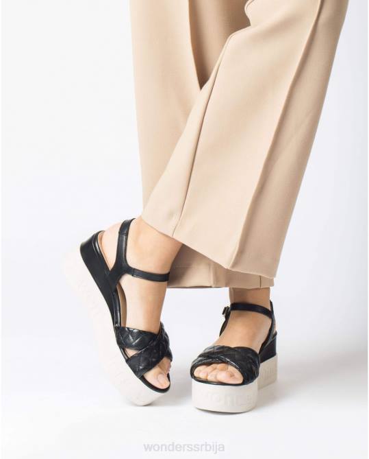 црне сандале за лутке Жене Wonders 2NZV404 обућа
