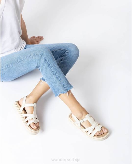 сиво бела сандала са адри Жене Wonders 2NZV408 обућа