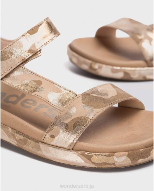 платино рељефна био сандале Жене Wonders 2NZV409 обућа