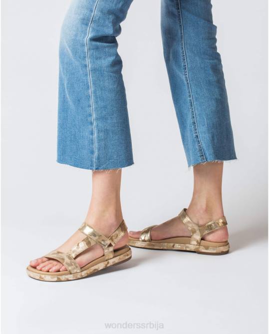 платино рељефна био сандале Жене Wonders 2NZV409 обућа