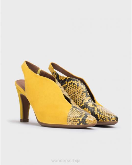 лимун/амар кожна судска ципела у облику слова В Жене Wonders 2NZV413 обућа