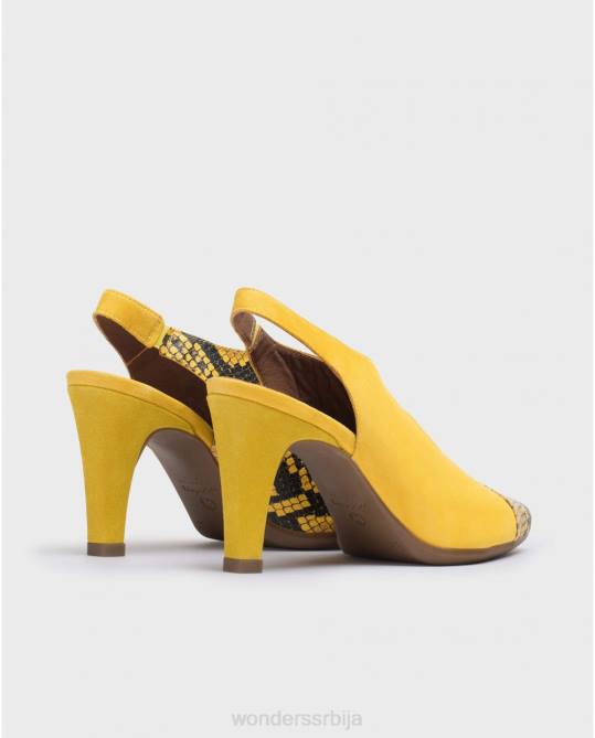 лимун/амар кожна судска ципела у облику слова В Жене Wonders 2NZV413 обућа