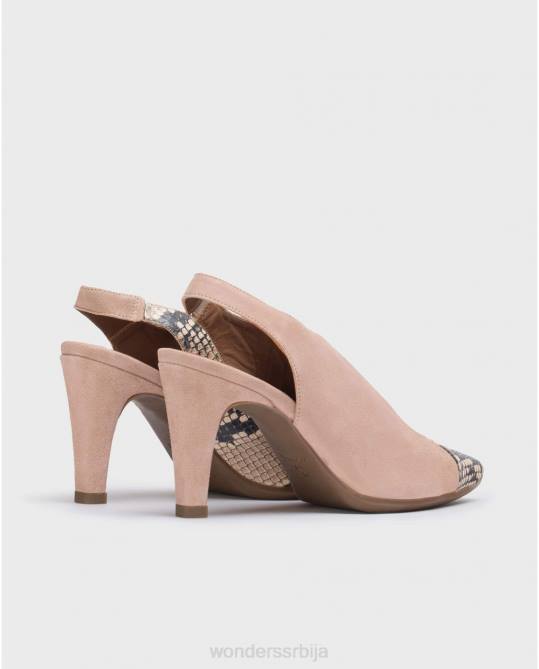 Пало/нуде кожна ципела у облику слова В Жене Wonders 2NZV414 обућа