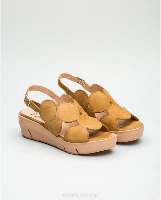 сандала од пешчане антилоп коже са детаљима у кругу Жене Wonders 2NZV455 обућа