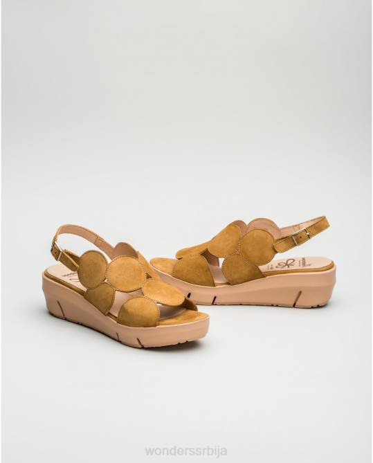 сандала од пешчане антилоп коже са детаљима у кругу Жене Wonders 2NZV455 обућа