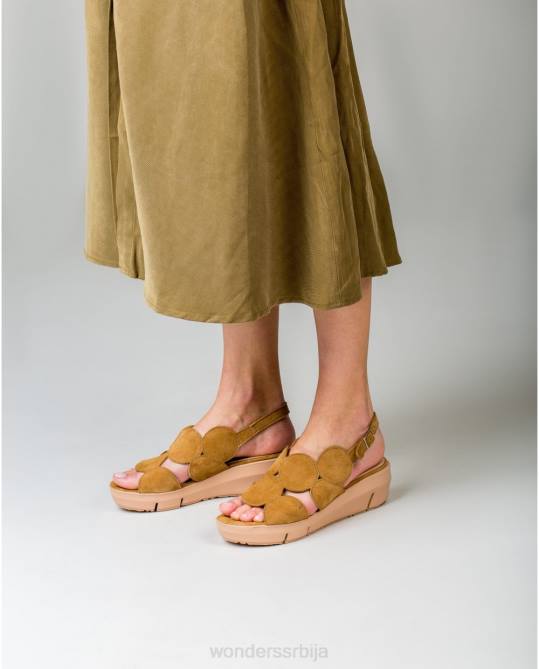 сандала од пешчане антилоп коже са детаљима у кругу Жене Wonders 2NZV455 обућа