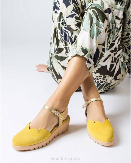 лима/златно зелена каравака сандала Жене Wonders 2NZV46 обућа