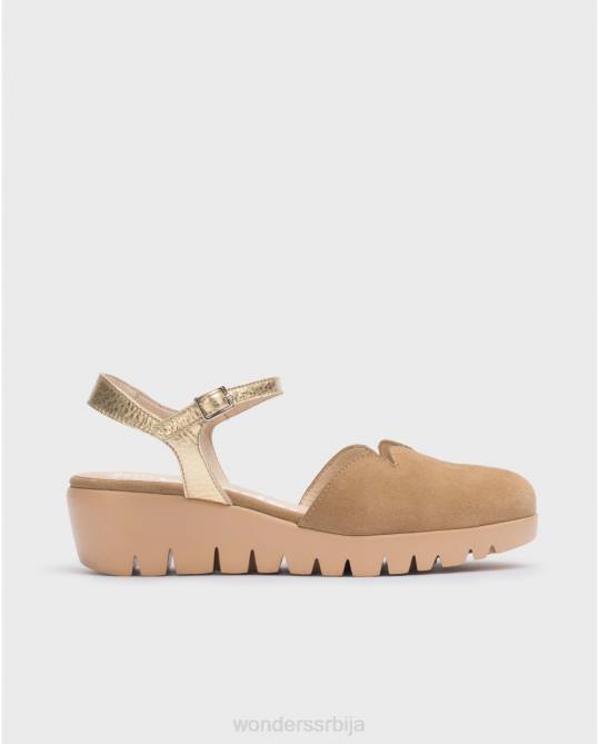 сандала од песка/златно браон караваке Жене Wonders 2NZV48 обућа