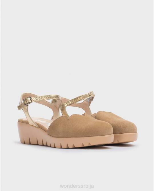 сандала од песка/златно браон караваке Жене Wonders 2NZV48 обућа
