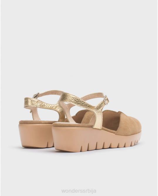 сандала од песка/златно браон караваке Жене Wonders 2NZV48 обућа