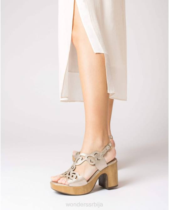 платино црне леки сандале Жене Wonders 2NZV55 обућа