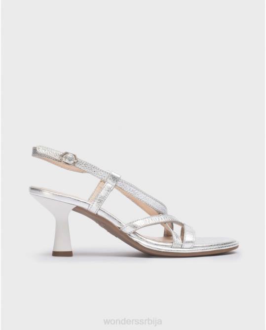 плата сребрна сјајна сандала Жене Wonders 2NZV58 обућа