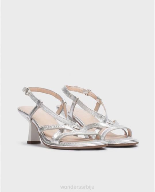 плата сребрна сјајна сандала Жене Wonders 2NZV58 обућа