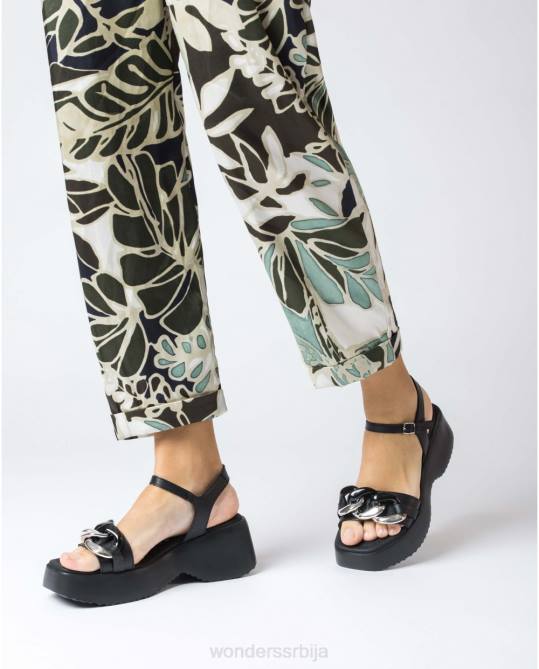 црна црна клер сандале Жене Wonders 2NZV5 обућа