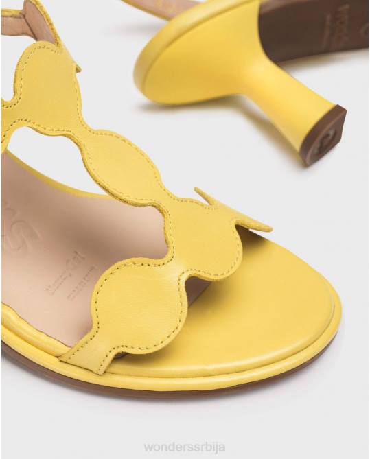 лима жута нацртана сандала Жене Wonders 2NZV75 обућа