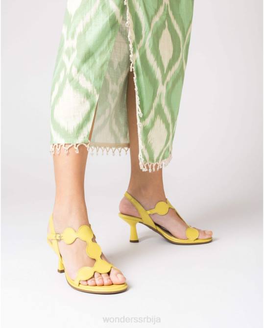 лима жута нацртана сандала Жене Wonders 2NZV75 обућа