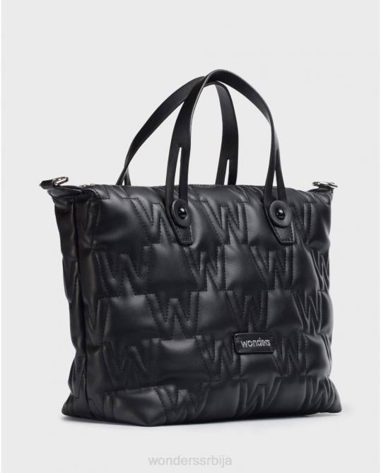 црна црна прошивена торба Жене Wonders 2NZV389 прибор