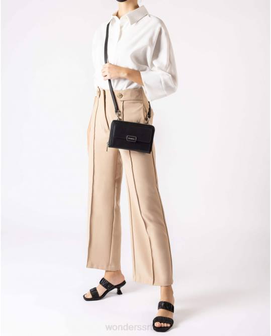 црна црна храбра торба преко тела Жене Wonders 2NZV390 прибор