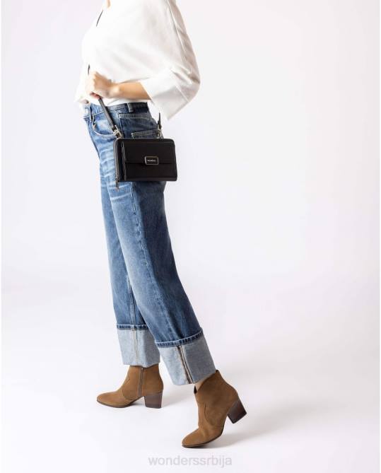 црна црна храбра торба преко тела Жене Wonders 2NZV390 прибор