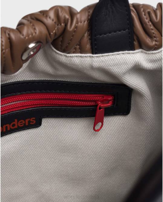 маррон/нег црна лекси торба Жене Wonders 2NZV391 прибор