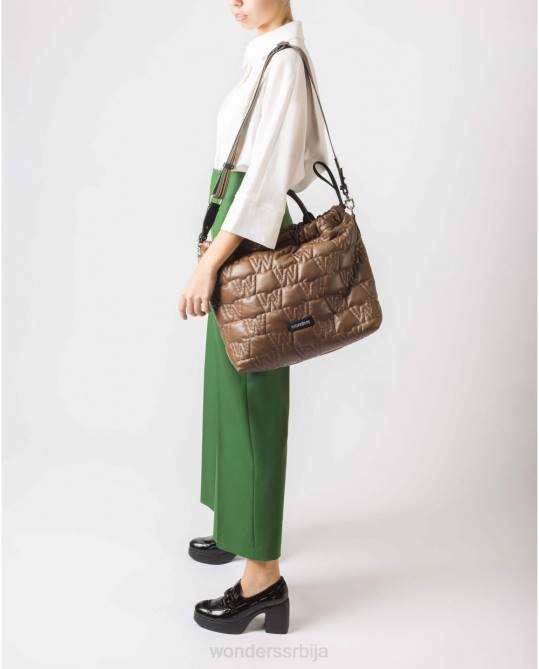 маррон/нег црна лекси торба Жене Wonders 2NZV391 прибор