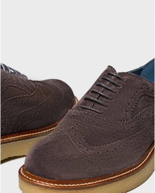 сива кожна ципела са детаљима брога мушкарци Wonders 2NZV362 обућа