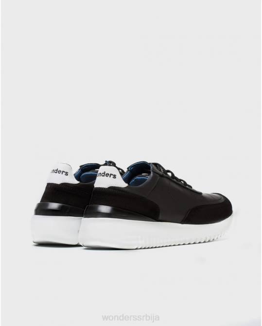 Негро/офф кожне патике са еластичним затварањем мушкарци Wonders 2NZV451 обућа